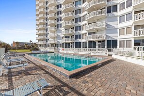 Pool - Oceanfront Views, Pool, Remodeled Baths & Smart TVs – Steps to the Sand (Ormond Beach)