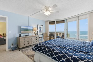2 bedrooms, iron/ironing board, free WiFi, bed sheets - Oceanfront Views, Pool, Remodeled Baths & Smart TVs – Steps to the Sand (Ormond Beach)