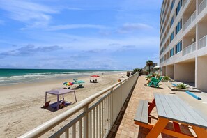 On the beach - Oceanfront Escape w/ Pool, Balcony & Beach Access at Southpoint 109 (Ponce Inlet)