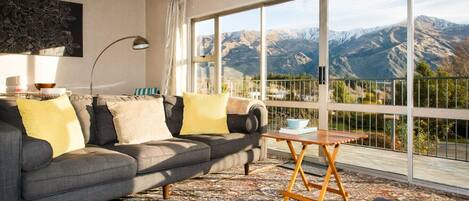 Télévision, cheminée, livres