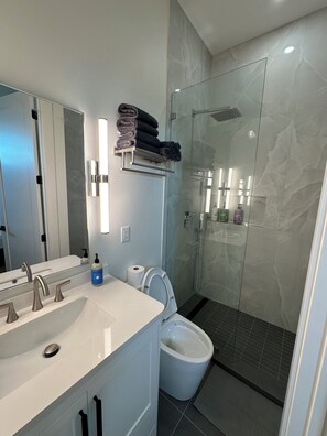 Hair dryer, towels, soap, toilet paper - 1-bedroom studio near the beach in Venice, FL (Venice)