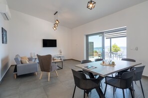 TV, books - Paxos Villa with Private Pool (Ozias Gaios)