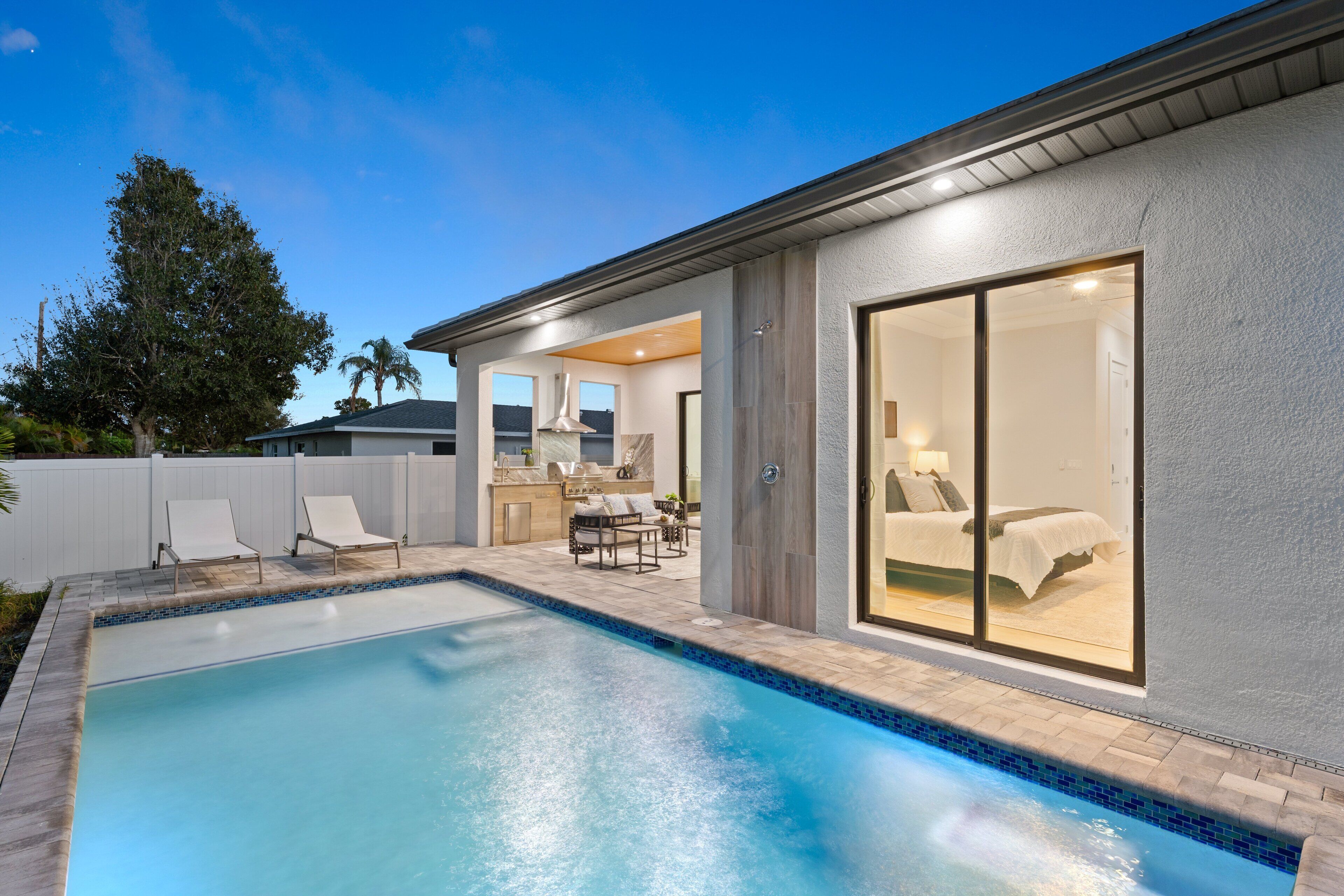 Et oppvarmet basseng