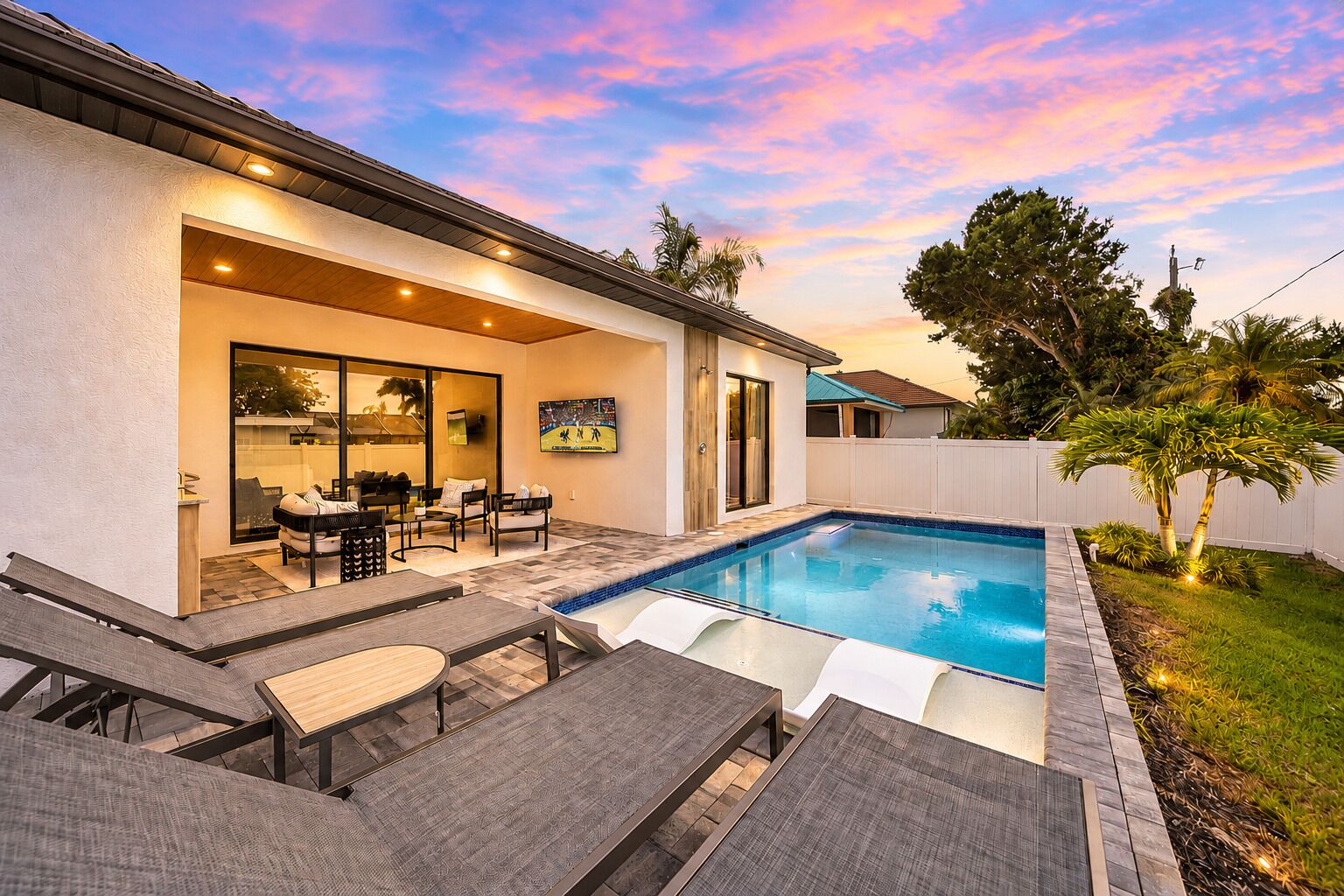 A heated pool