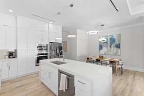 Fridge, microwave, oven, stovetop - New! SunChaser • Brand 5BR New Luxury Build • Heated Pool • 1 Mile to Vanderbilt Beach! (Naples)