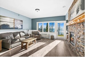 智能电视、壁炉、书