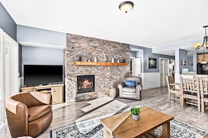Smart TV, books - Whispering Pines Lake Views | 1BR King Suite (Two Harbors)