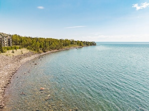 Beach - Whispering Pines Lake Views | 1BR King Suite (Two Harbors)