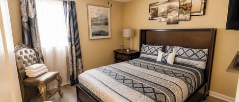 4 bedrooms, iron/ironing board, travel crib, WiFi (free)