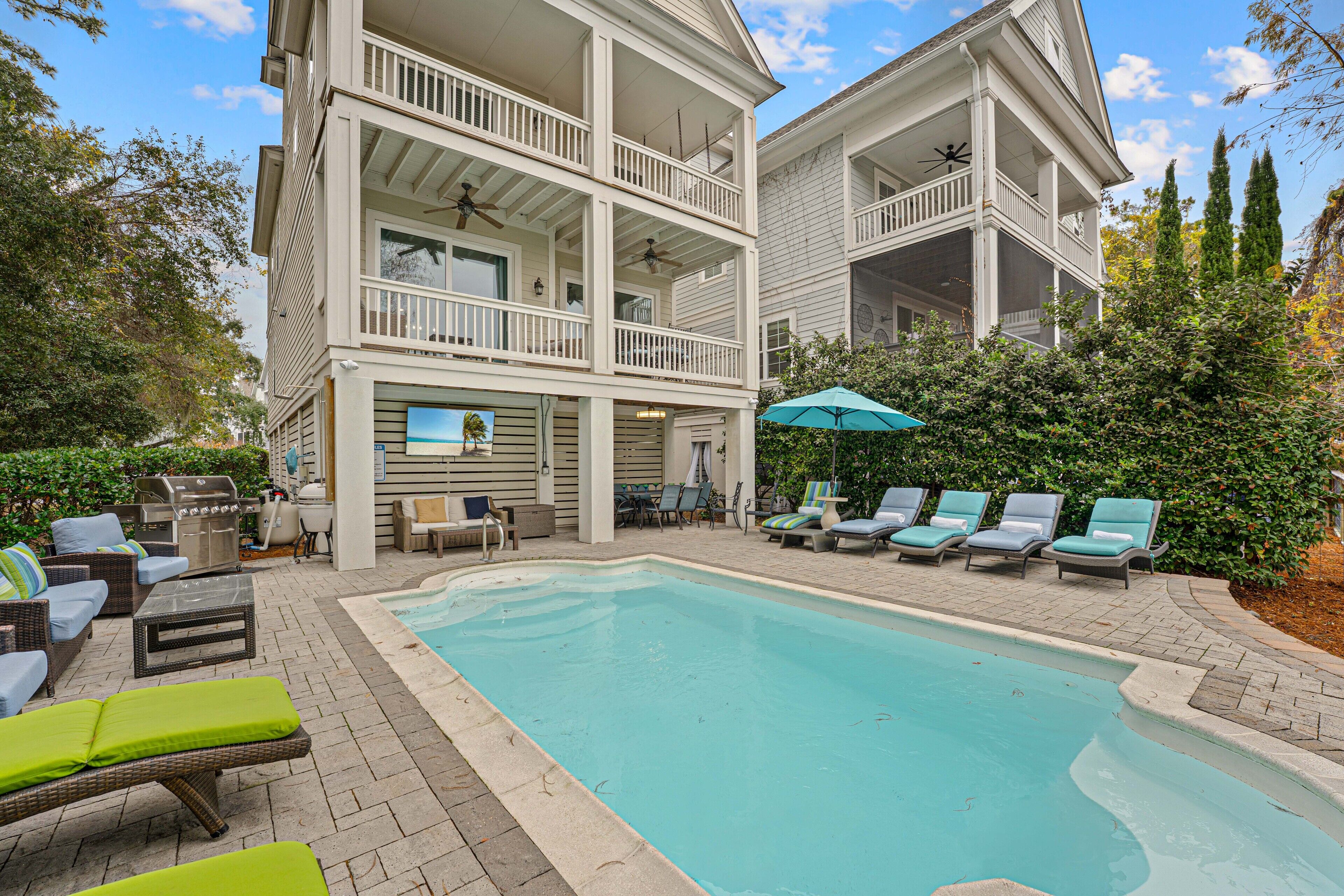 Et oppvarmet basseng