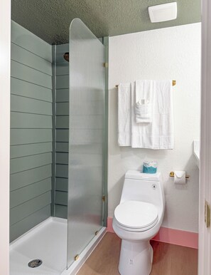 Habitación estándar | Baño | Artículos de higiene personal gratuitos, secador de pelo y toallas