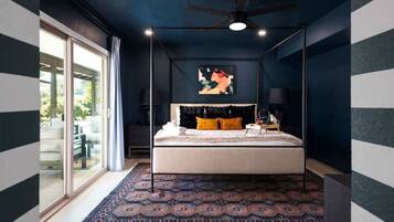 4 habitaciones, tabla de planchar con plancha y cuna de viaje