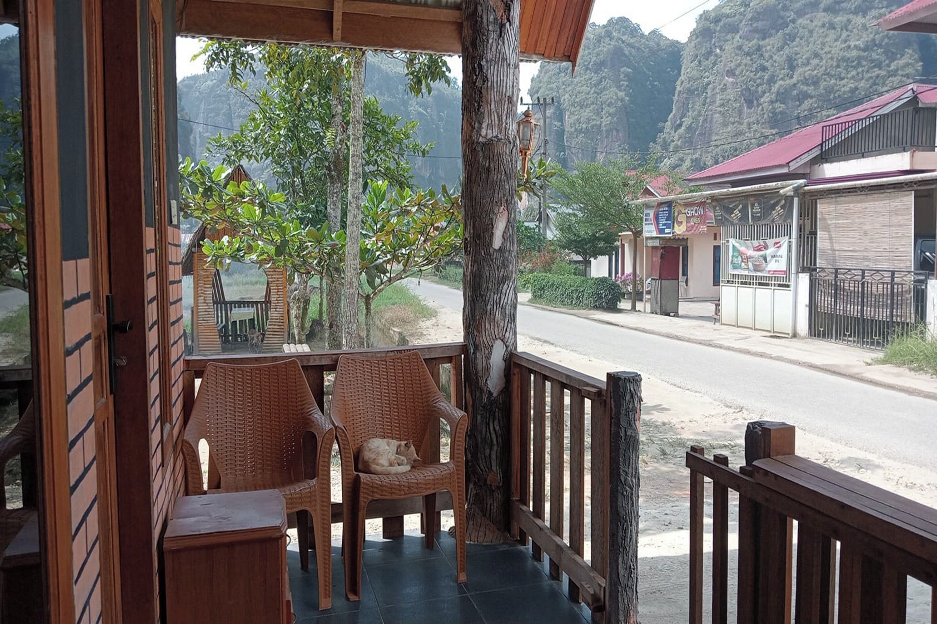 Udsigt fra overnatningsstedet