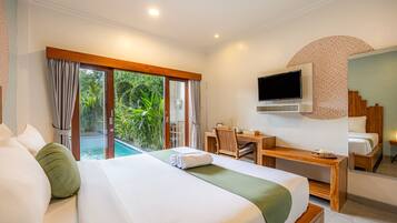 Habitación estándar, junto a la alberca | Wifi gratis y ropa de cama
