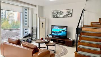 Apartment, City View, Mezzanine | Television