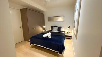 Classic Apartment | Laptop workspace, blackout drapes, iron/ironing board, cribs/infant beds