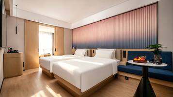 Quarto duplo executivo | Roupas de cama premium, edredons de pluma