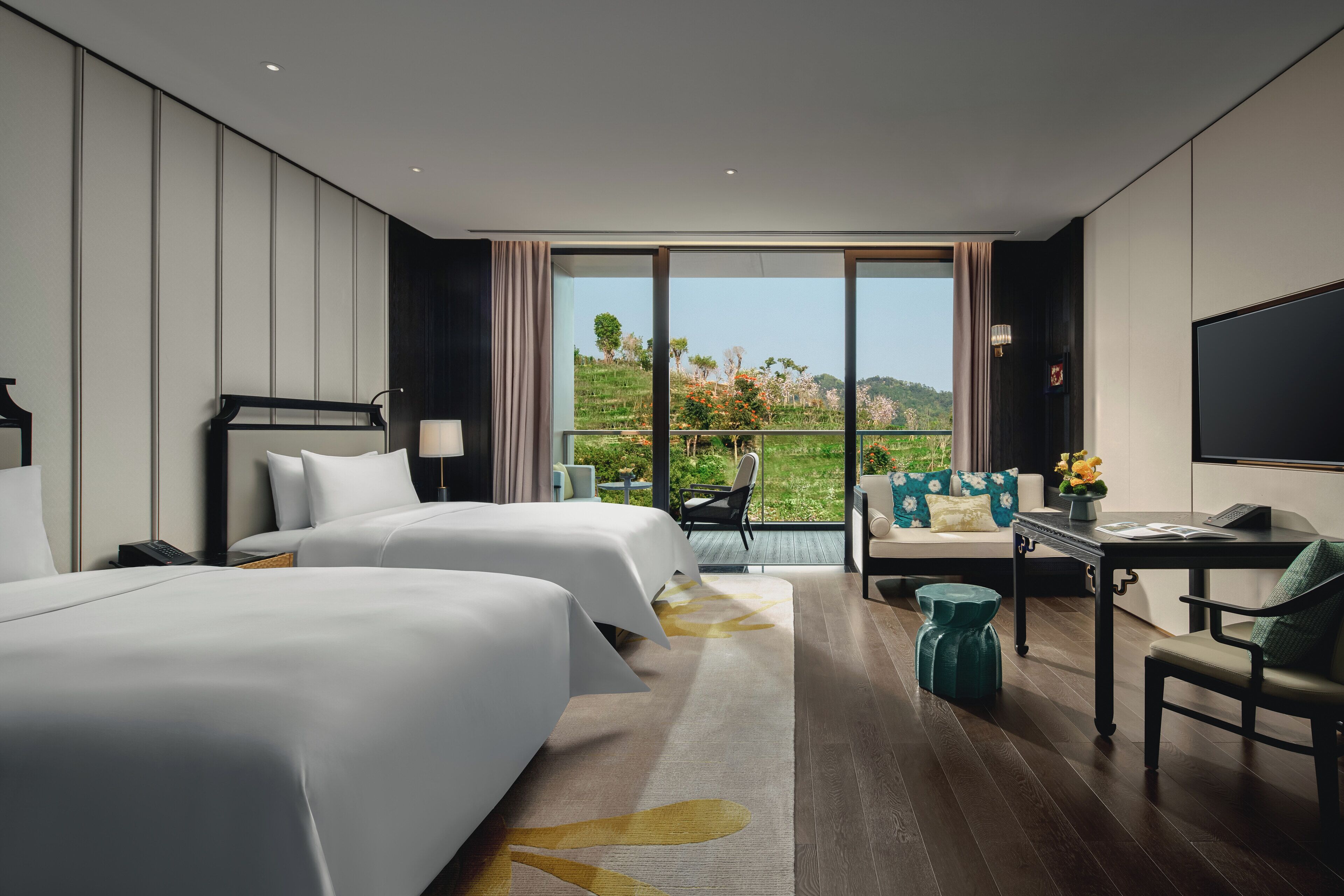 In-room safe, desk, laptop workspace, blackout drapes