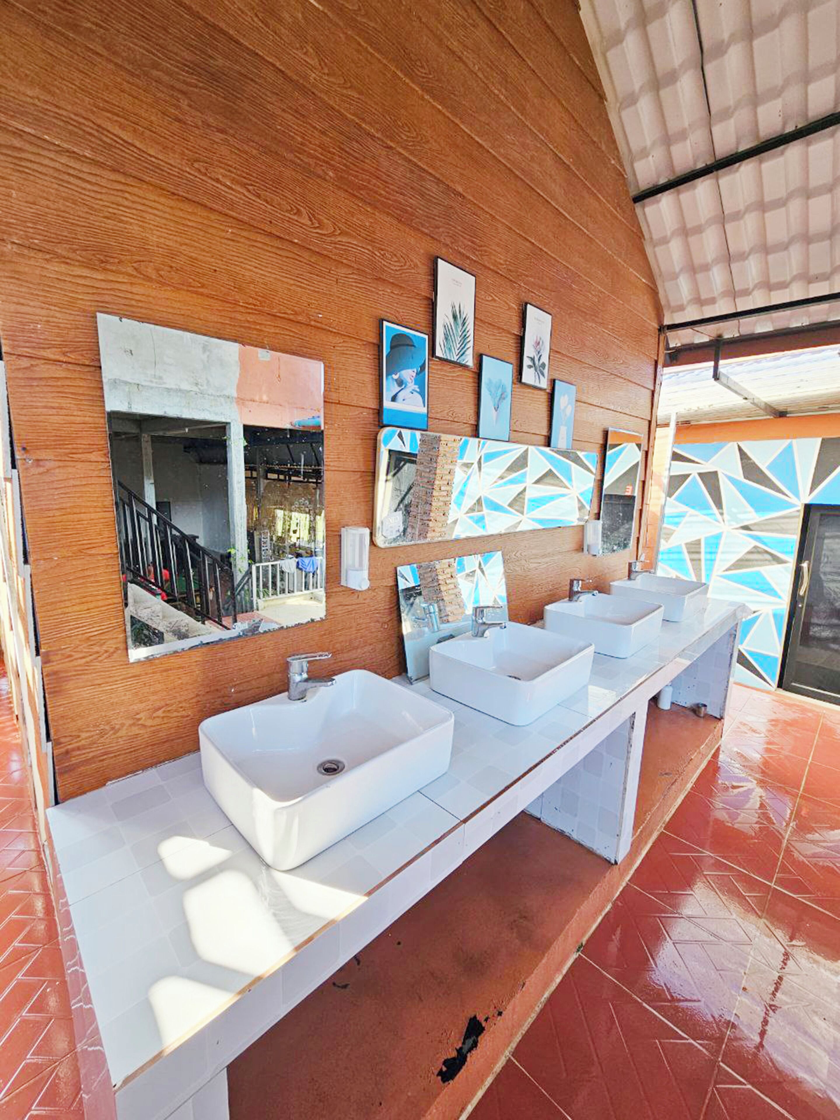 Shower, towels, toilet paper