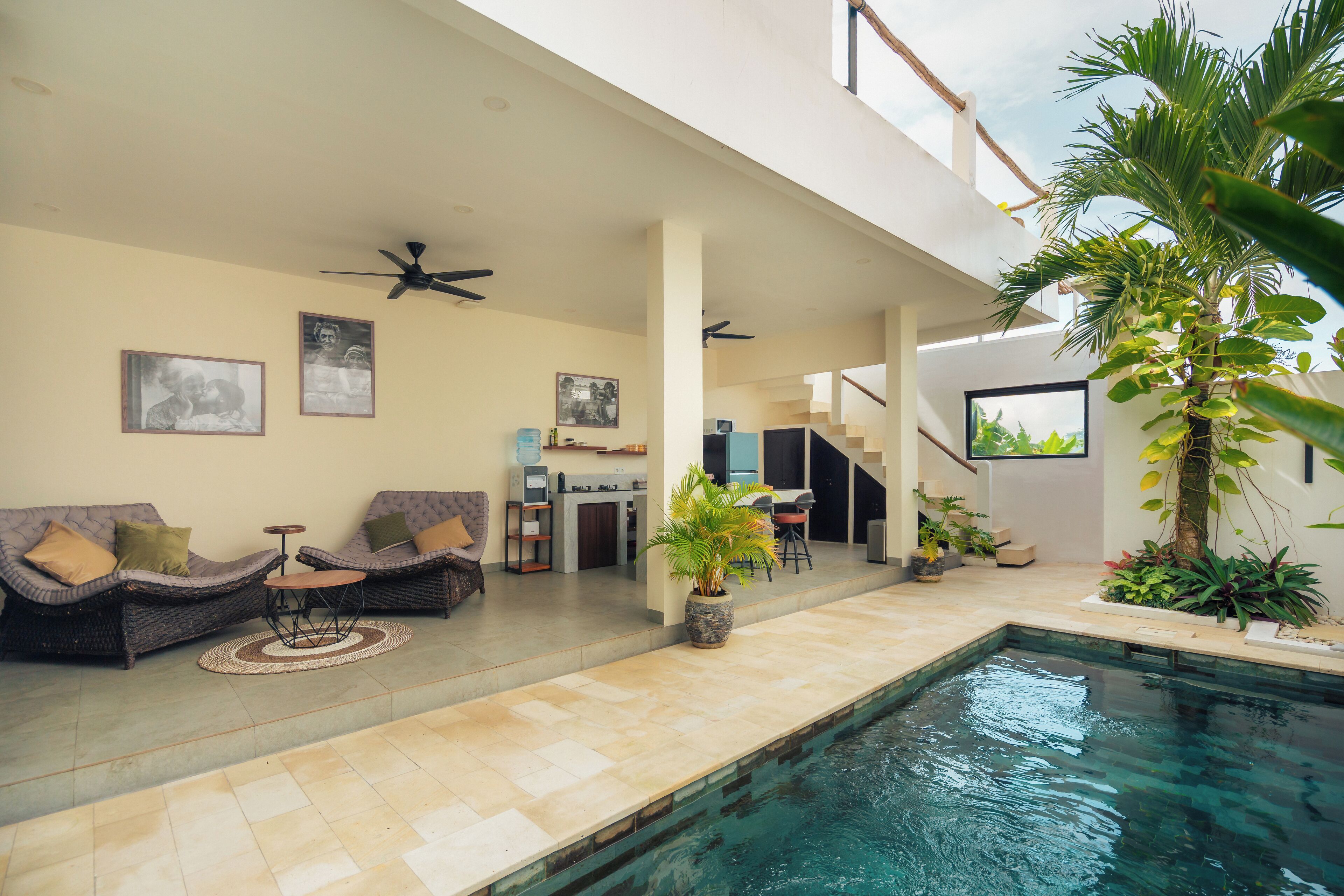 Villa, 2 Bedrooms, Private Pool | Living area | 43-inch Smart TV with cable channels