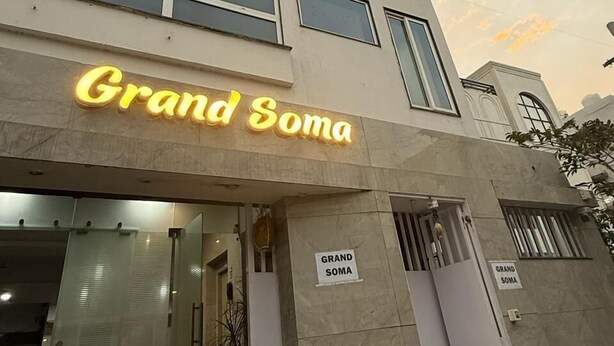 The exterior of a building with a sign reading "Grand Soma." - Hotel Grand Soma (Nagpur)