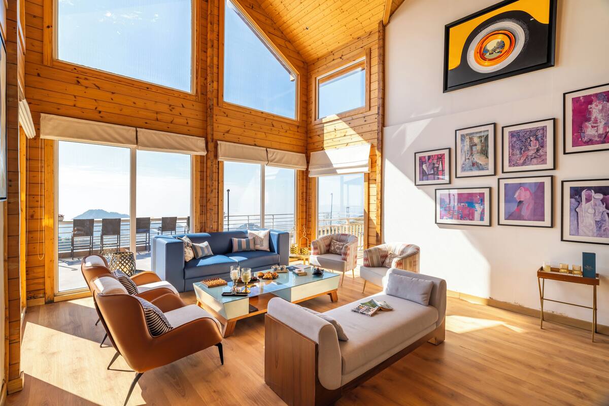 Luxury Villa, Valley View | Living area | 43-inch LED TV with digital channels