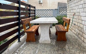 Outdoor dining - 1 bedroom beautiful apartment in Porec (Porec)