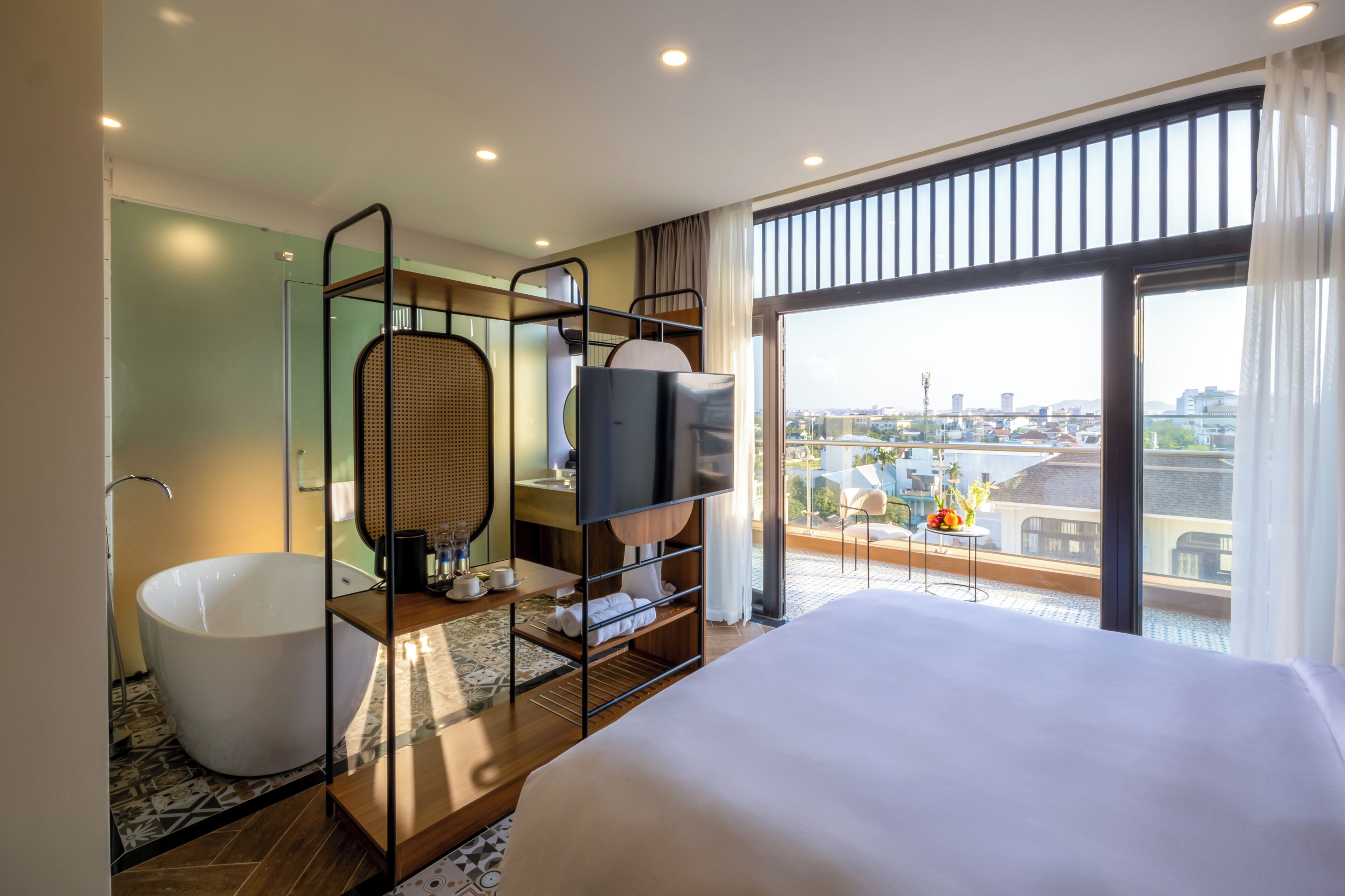 Luxury Double or Twin Room, Balcony, City View | Blackout drapes, soundproofing, iron/ironing board, free WiFi