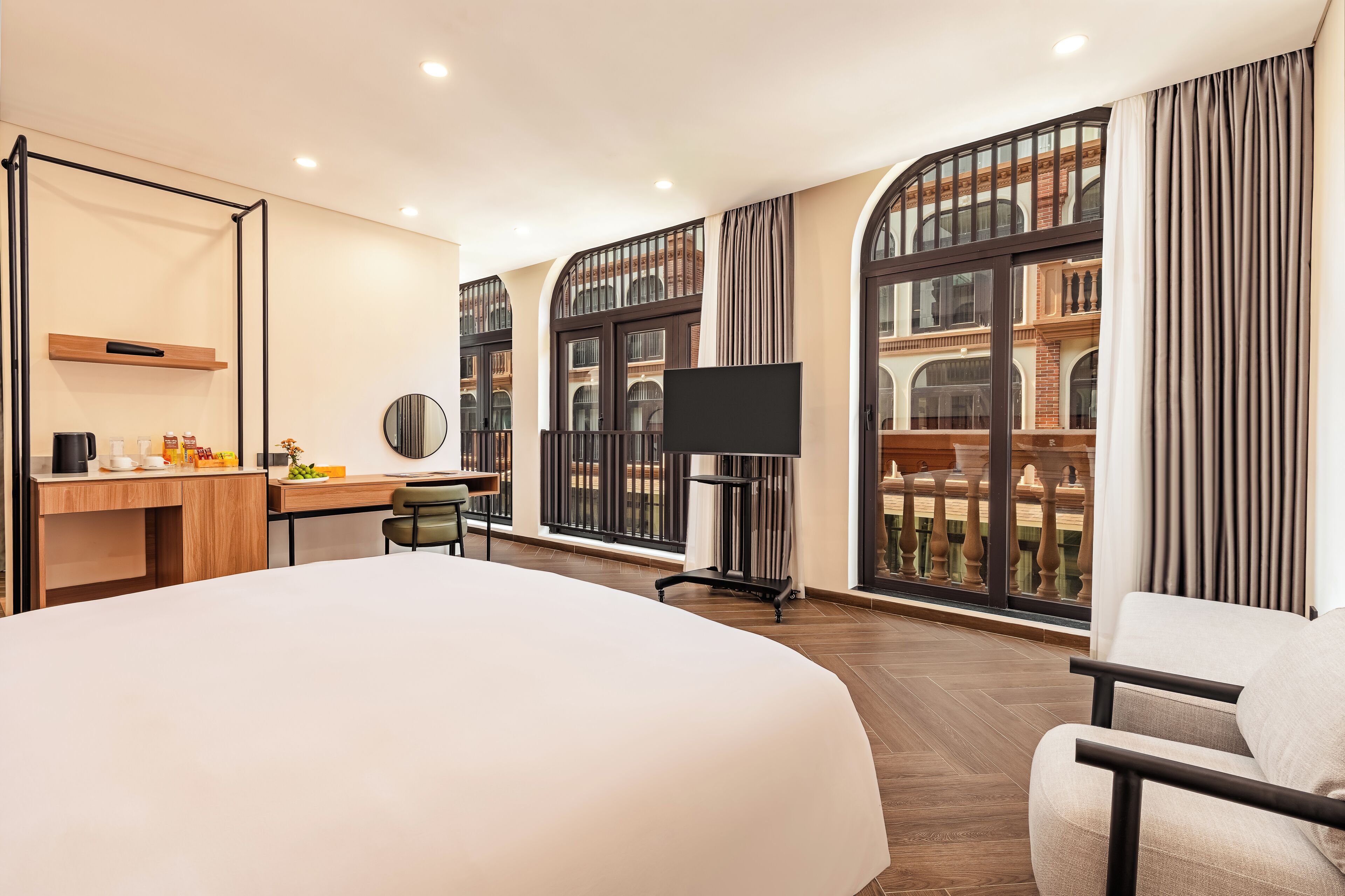 Deluxe kamer, 1 twee- of 2 eenpersoonsbedden | Luxe beddengoed, Select Comfort-bedden, verduisterende gordijnen