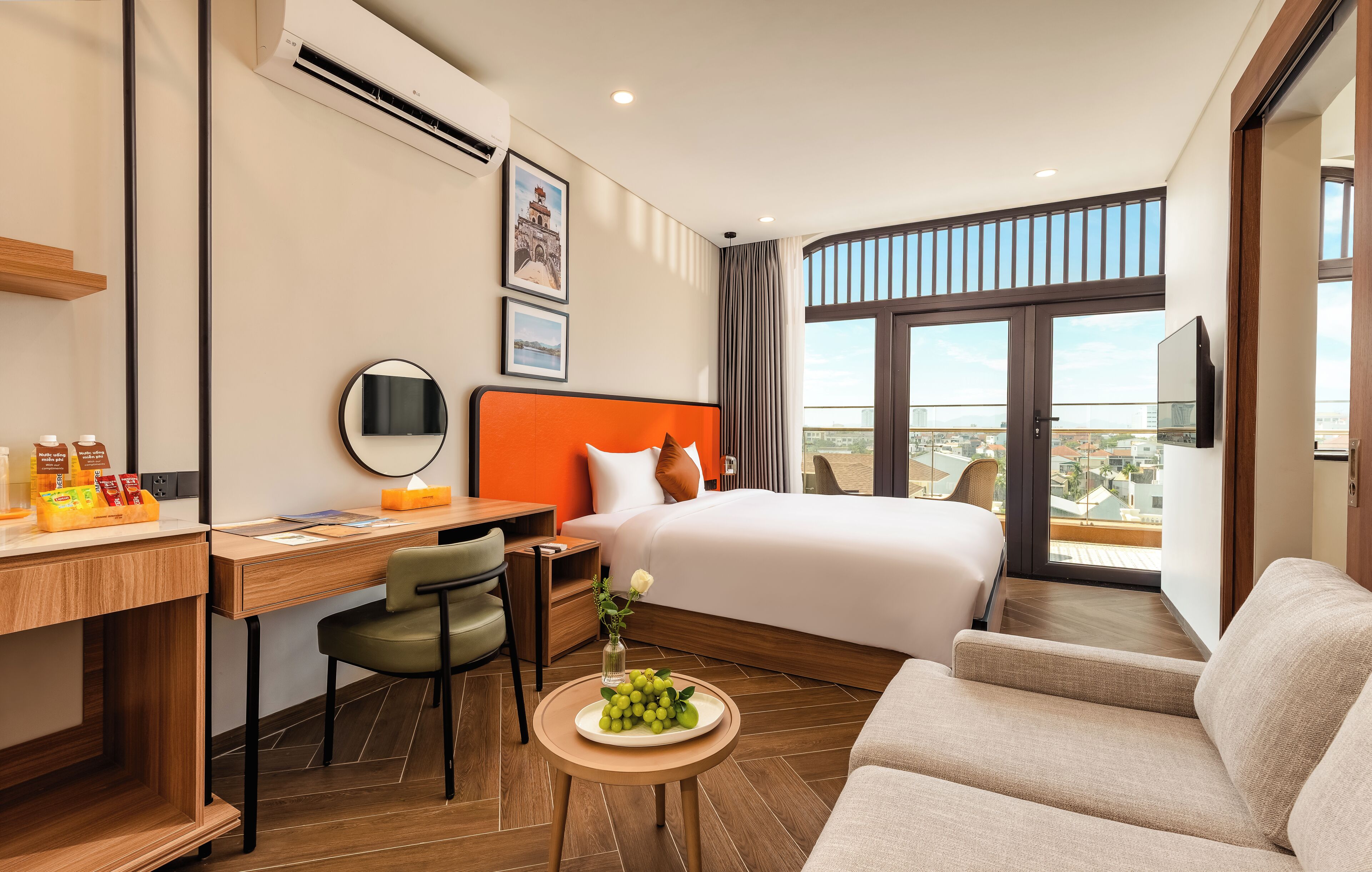 Luxury Double or Twin Room, Balcony, City View | Blackout curtains, soundproofing, iron/ironing board, free WiFi