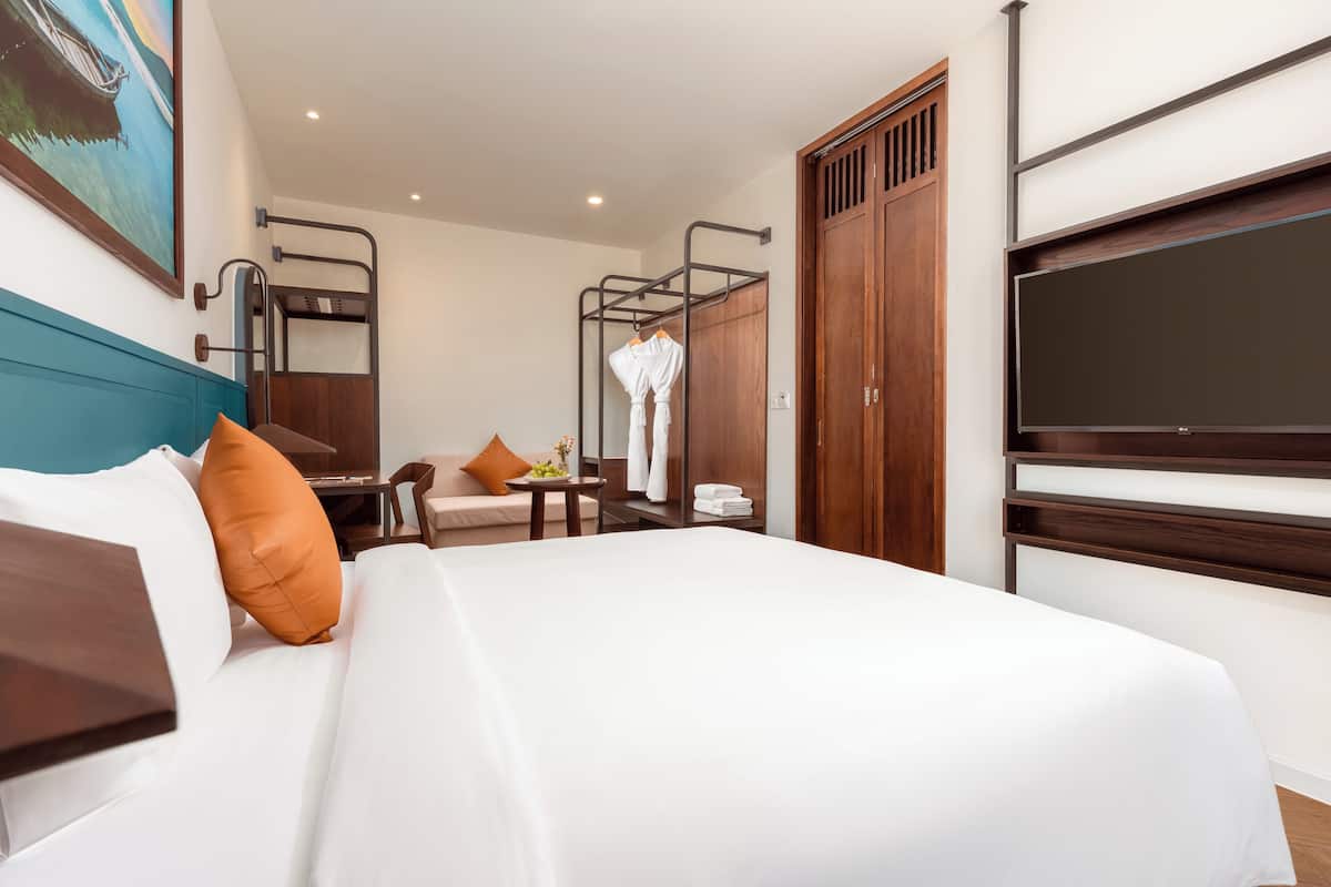 Biancheria da letto di alta qualità, materassi Select Comfort, minibar