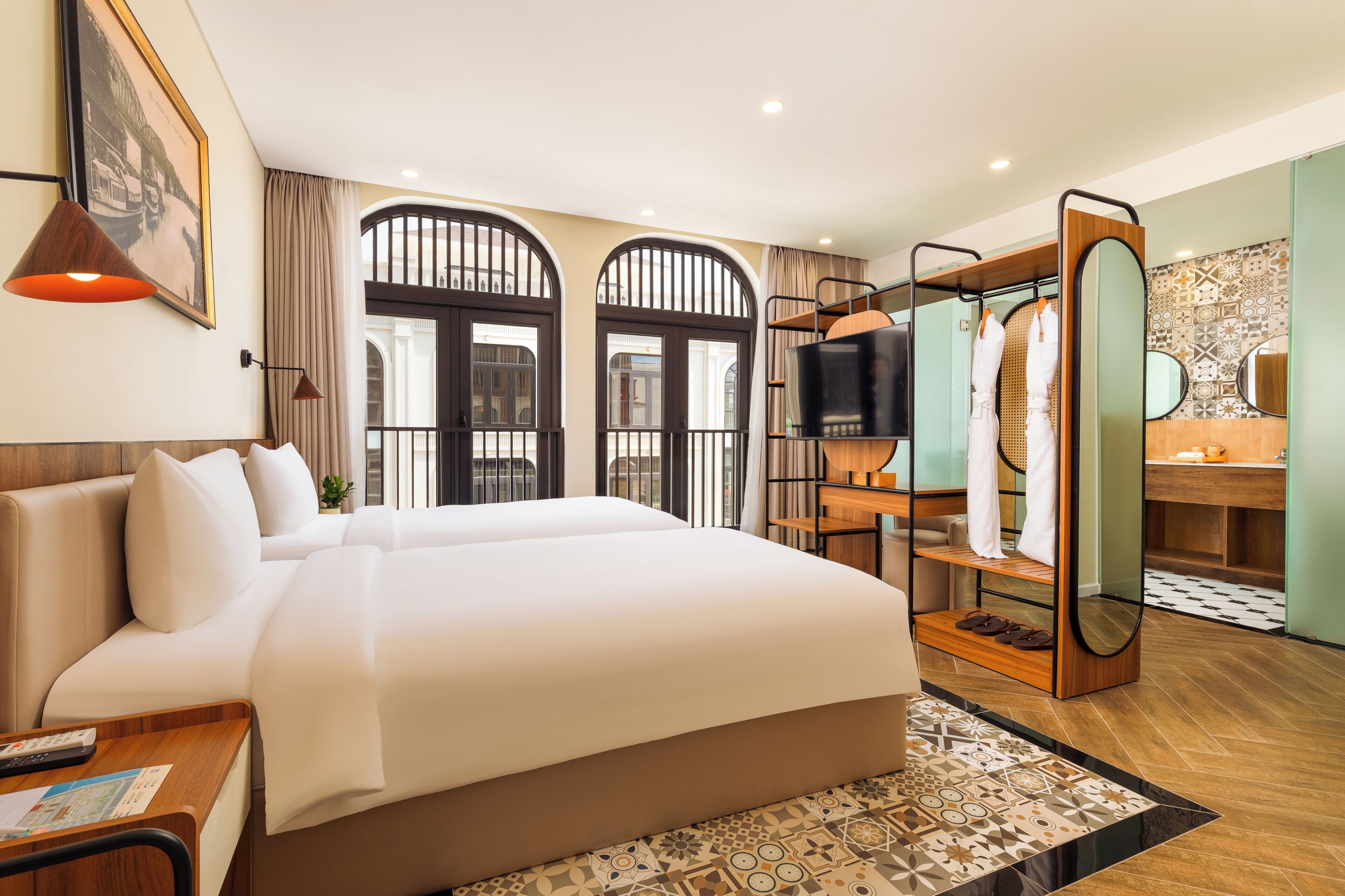 Ropa de cama de alta calidad, colchones Select Comfort, cortinas opacas