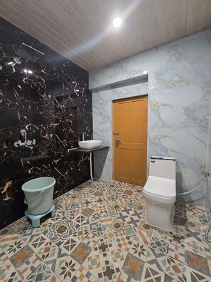 Deluxe Double Room, Patio | Bathroom | Combined shower/tub, free toiletries, towels, soap - Hotel Shri Palace By Taaraa Hospitality (Pushkar)