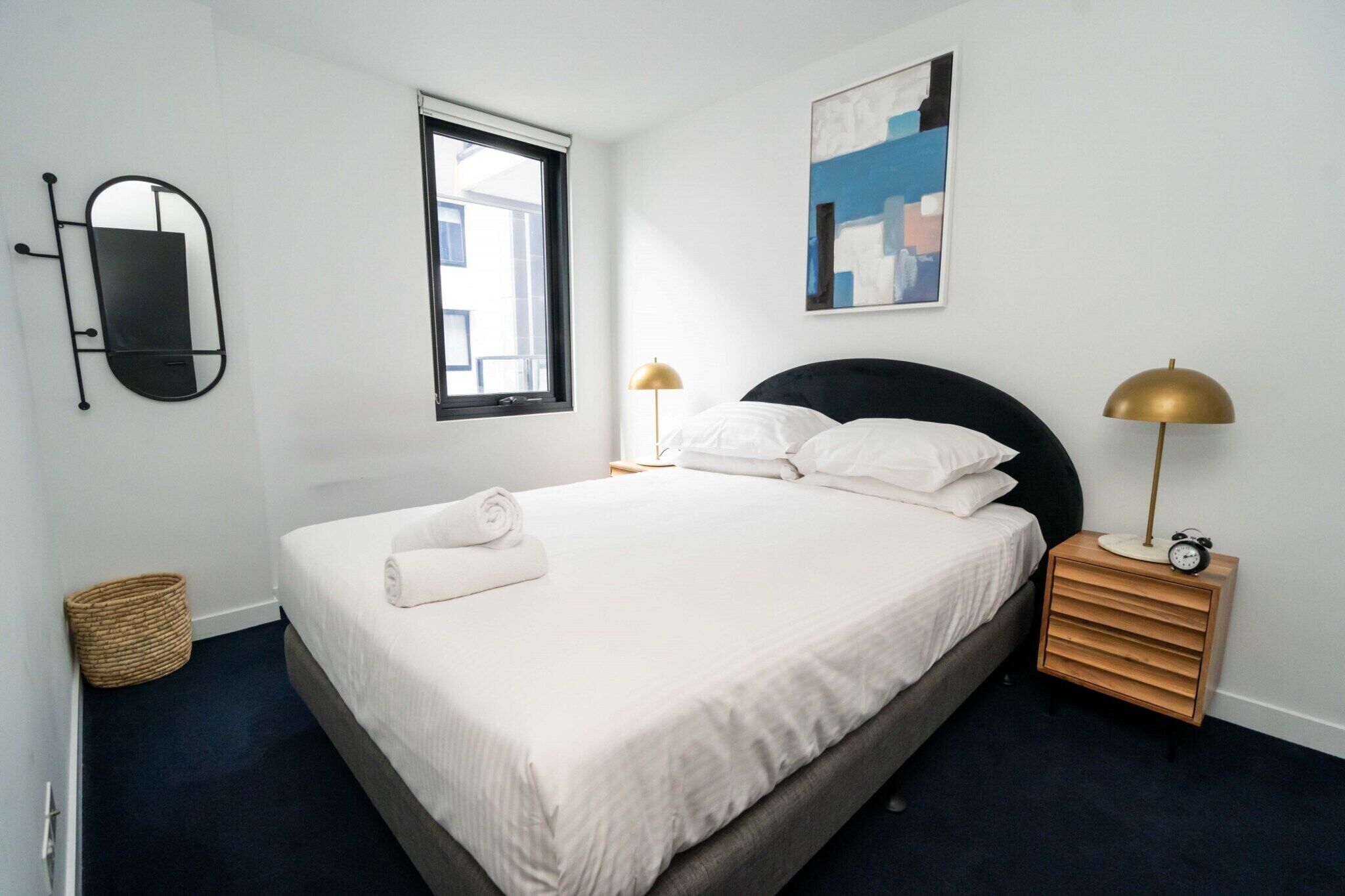 Desk, iron/ironing board, internet, bed sheets