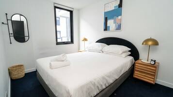 Desk, iron/ironing board, internet, bed sheets