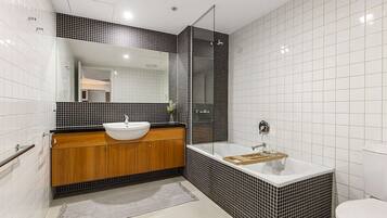 Hair dryer, towels