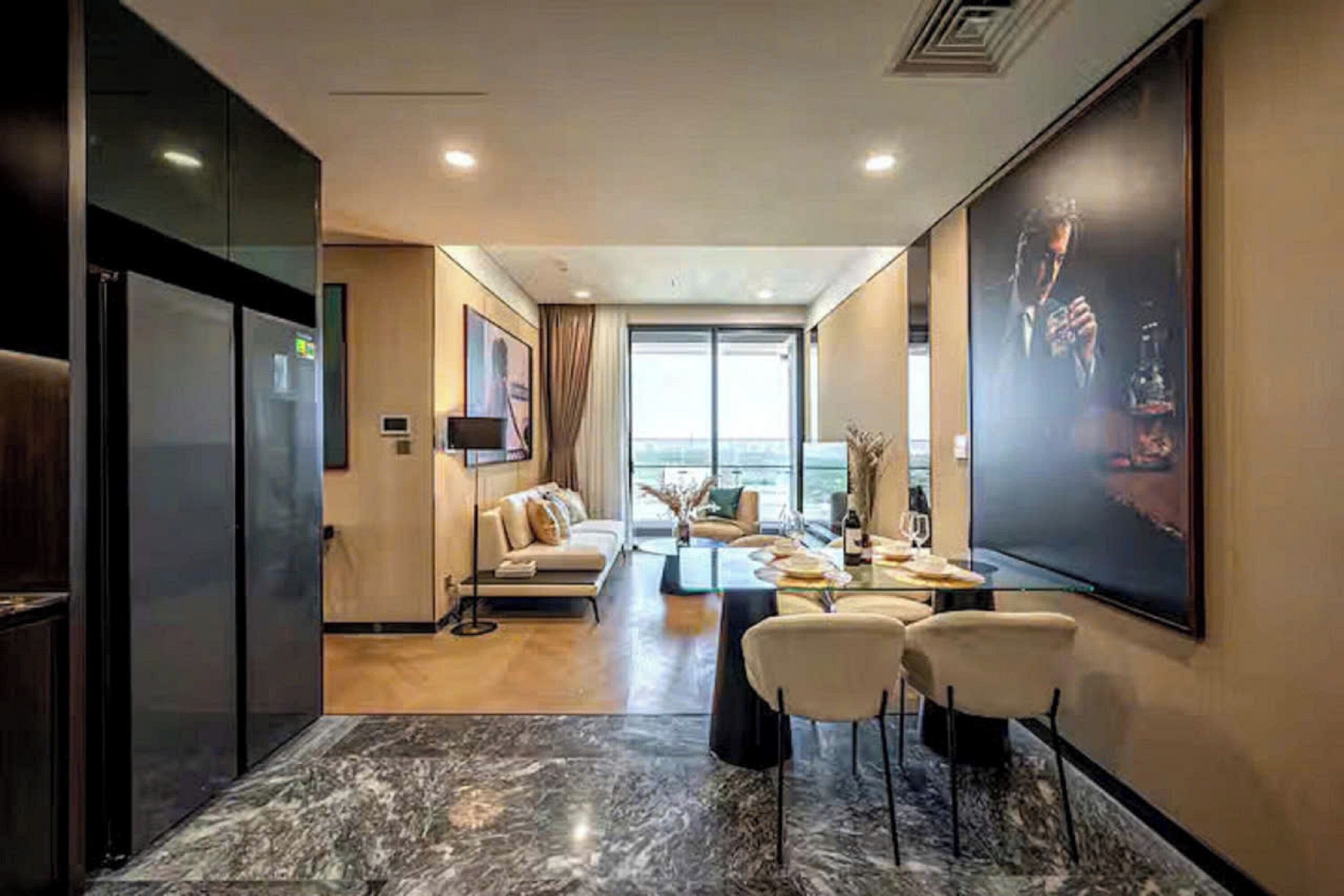 Suíte família, 3 quartos, acesso ao Club Lounge, vista para a cidade | Roupas de cama de algodão egípcio, roupas de cama premium