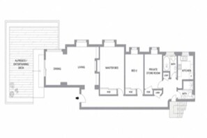 Floor plan - Superb 2-Bed Apartment Facing Rose Bay Marina (Rose Bay)