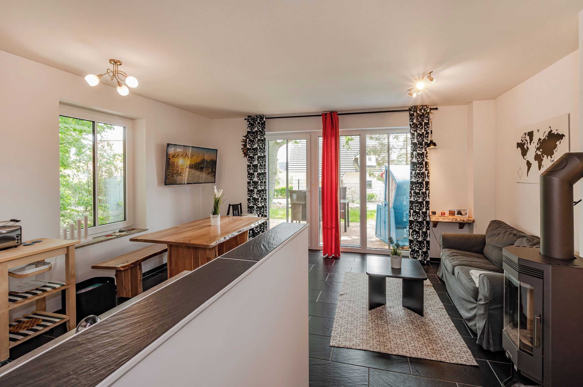 تلفزيون، مدفأة