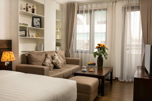 En 43-tommers LED-TV med Parabol-TV