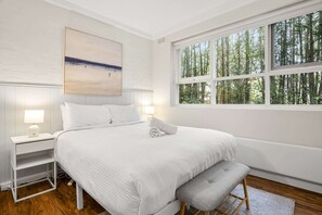 1 bedroom, iron/ironing board, travel crib, internet