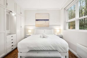 1 bedroom, iron/ironing board, travel crib, internet