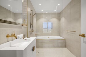 Hair dryer, towels