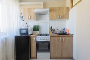 Family Apartment, City View | Private kitchen - StudioMinsk Romanovskaya Sloboda (Minsk)