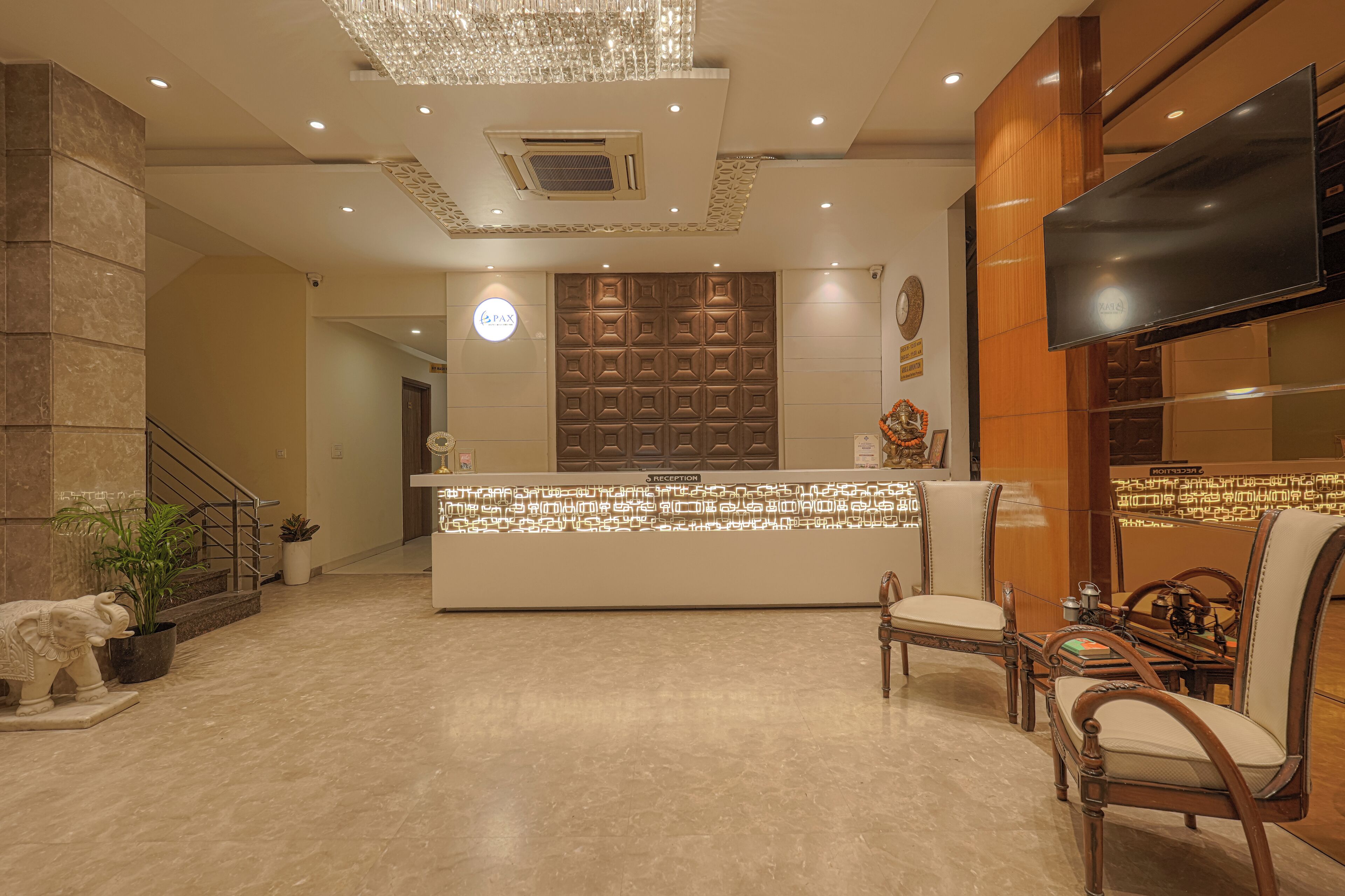 Área de estar no saguão