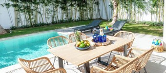 Stylish private villa with pool and tropical garden