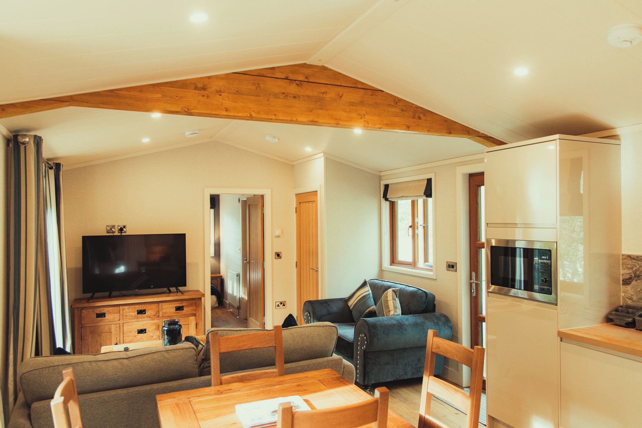 Superior-Chalet, Gartenblick | Wohnbereich