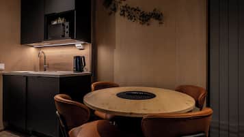 Superior huisje, uitzicht op meer | Dineren