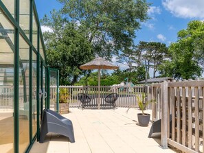Terrace/patio - Comfortable mobile home with terrace in Tréguennec (Tréguennec)