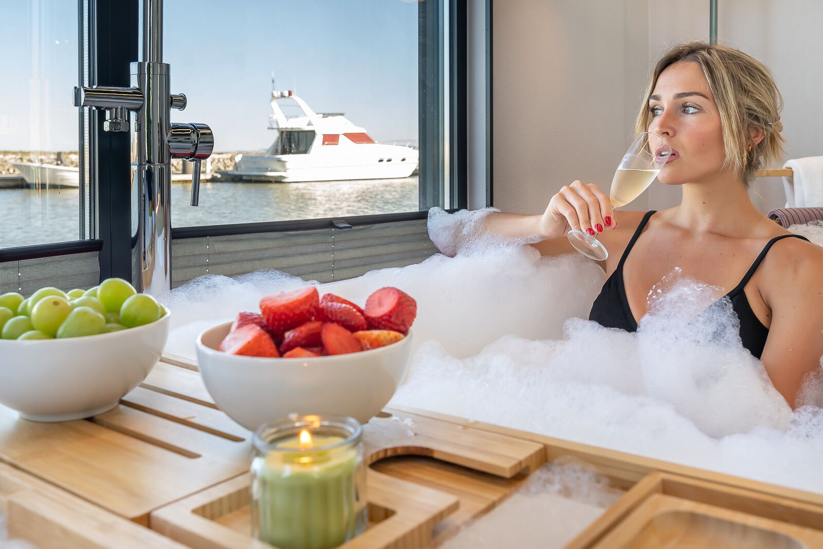 Trailer romântico, vista para o mar | Roupas de cama de algodão egípcio, roupas de cama premium